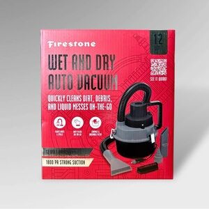 Firestone Portable Electric Auto Wet Dry Cleaning Inflation Device Vacuum